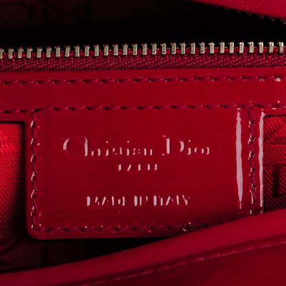 Christian Dior Patent Cannage Large Lady Dior Red 6 of 7