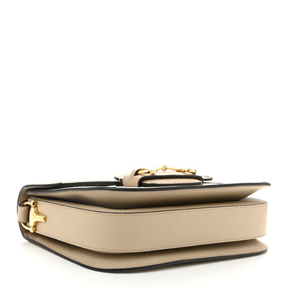 Gucci GG Supreme Monogram Textured Dollar Calfskin Horsebit 1955 Shoulder Bag Beige Mystic White Oatmeal 4 of 10