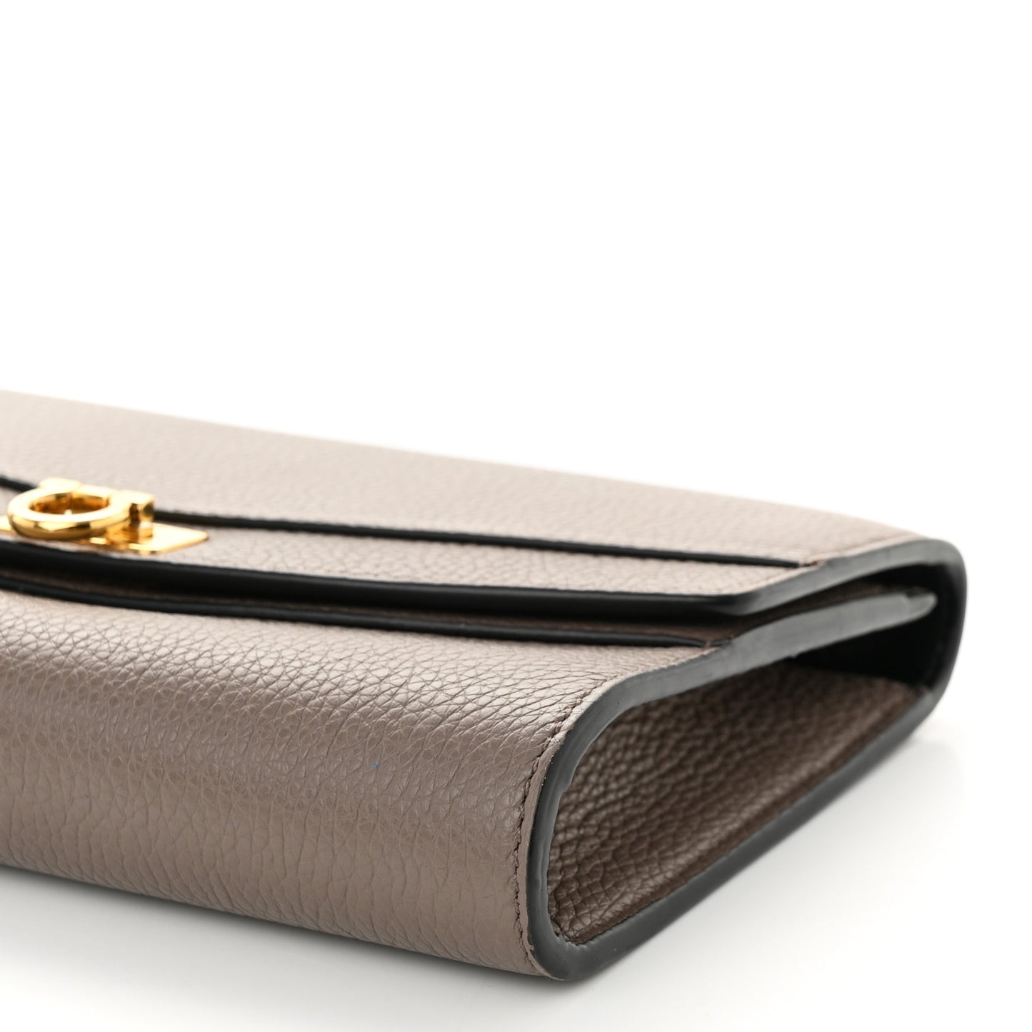 Grained Calfskin Gancini Crossbody Flap Caraway Seed