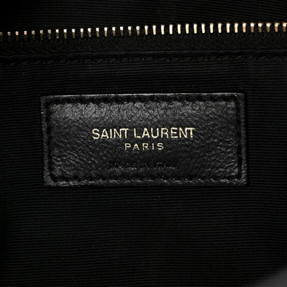 Saint Laurent Boucle Tweed Quilted Small Loulou Puffer Monogram Chain Satchel Black 6 of 10