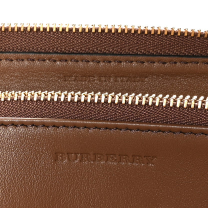 Burberry Grainy Calfskin House Check Elmore Zip Around Wallet Tan 8 of 8