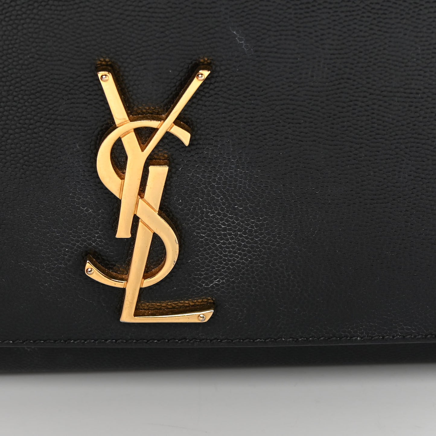 Grain De Poudre Medium Classic Monogram Kate Satchel Black