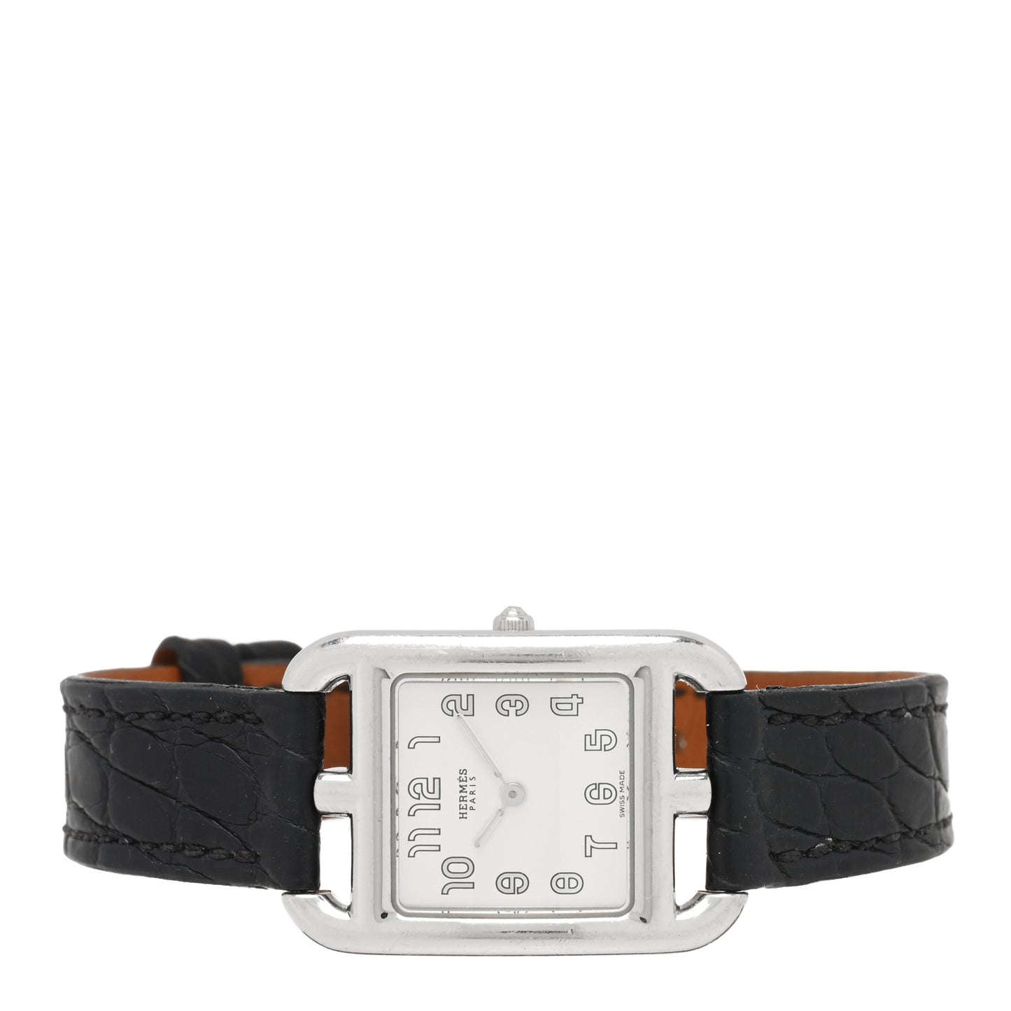 Stainless Steel Alligator 23mm Cape Cod Quartz Watch Noir