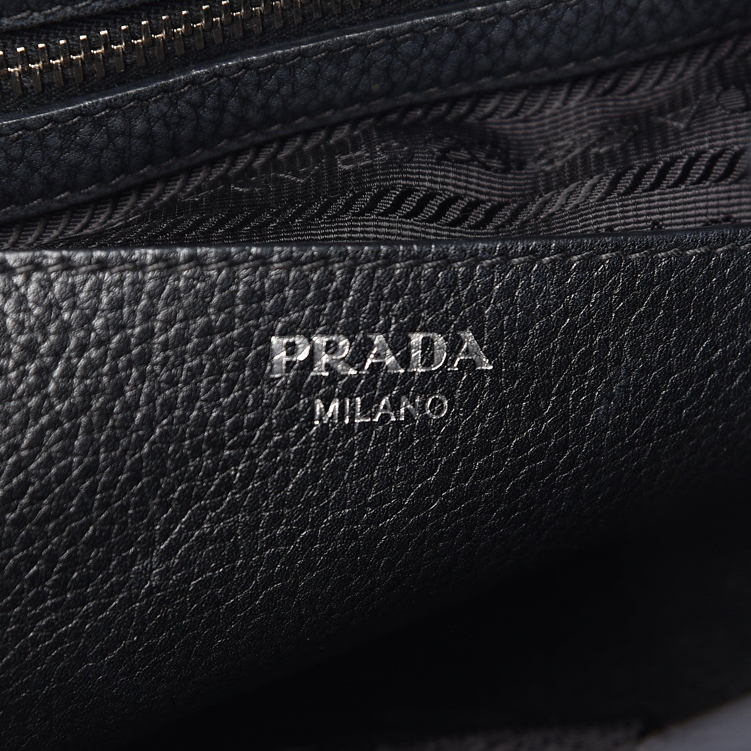 Prada Vitello Daino Shoulder Bag Black 7 of 12