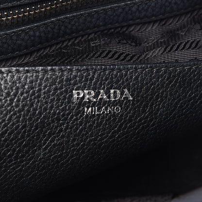 Prada Vitello Daino Shoulder Bag Black 7 of 12