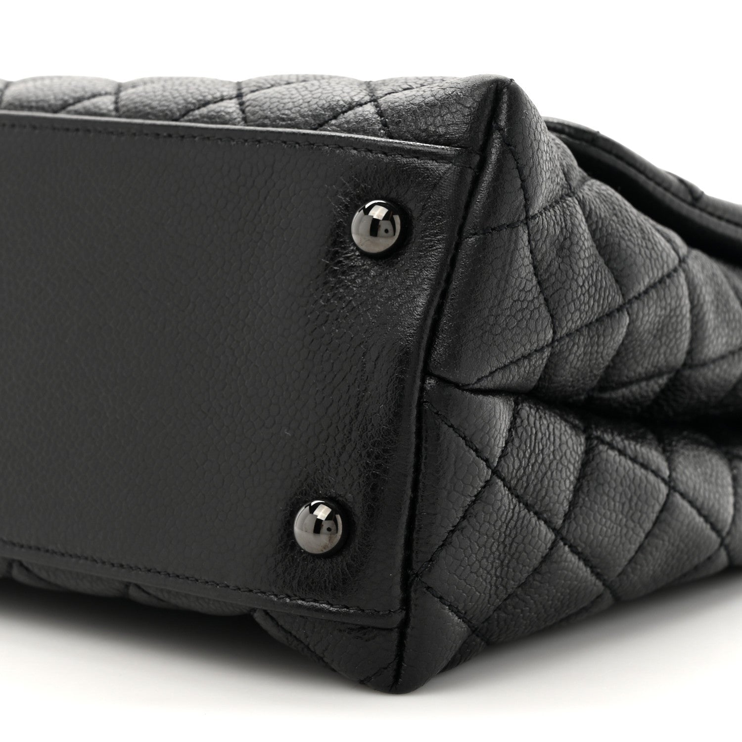 Chanel Caviar Quilted Small Coco Handle Flap So Black 9 of 13