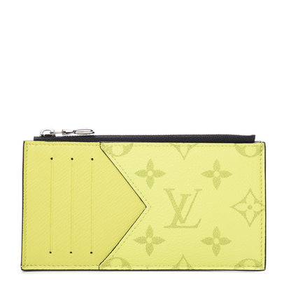 Louis Vuitton Monogram Taiga Coin Card Holder Yellow 1 of 8