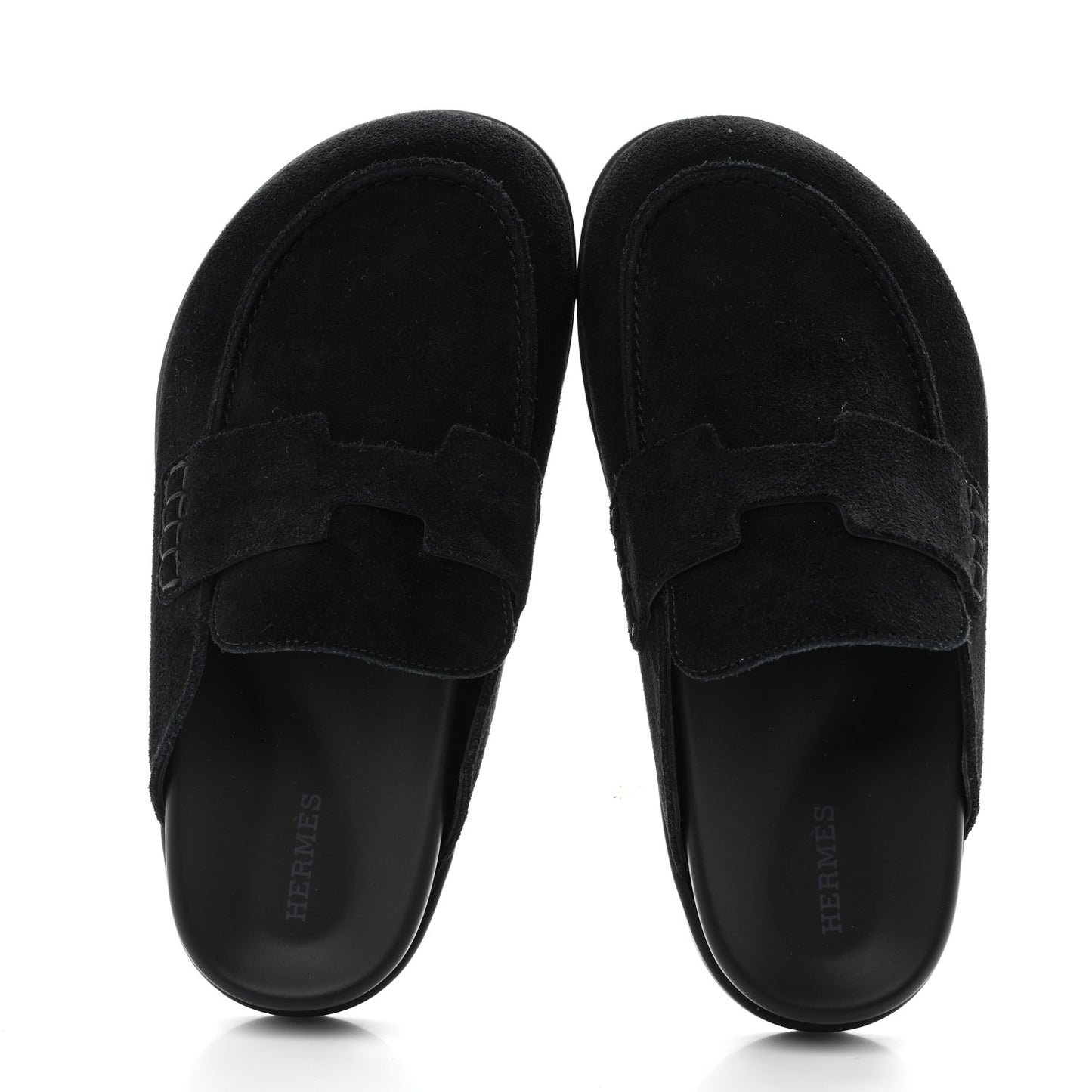 Suede Calfskin Go Mules 36 Black