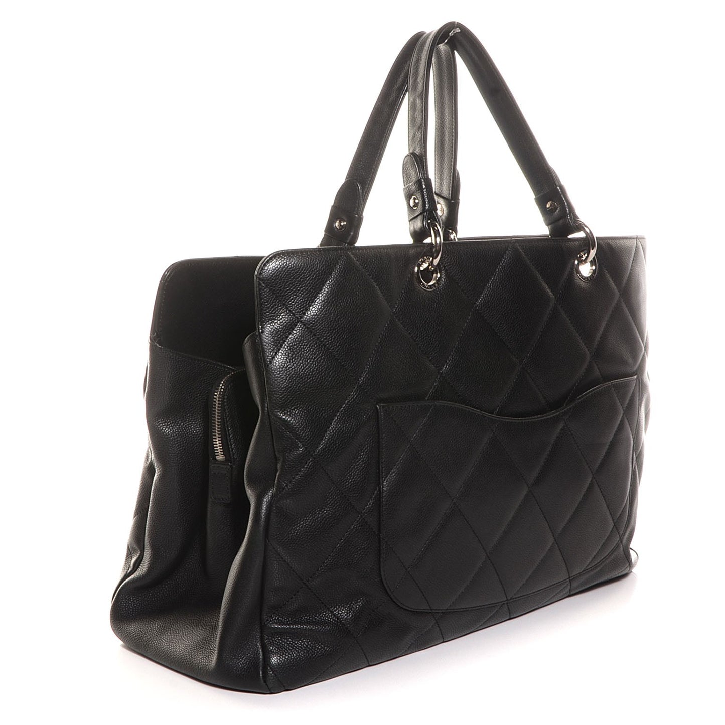 Caviar Quilted XL Tote Black
