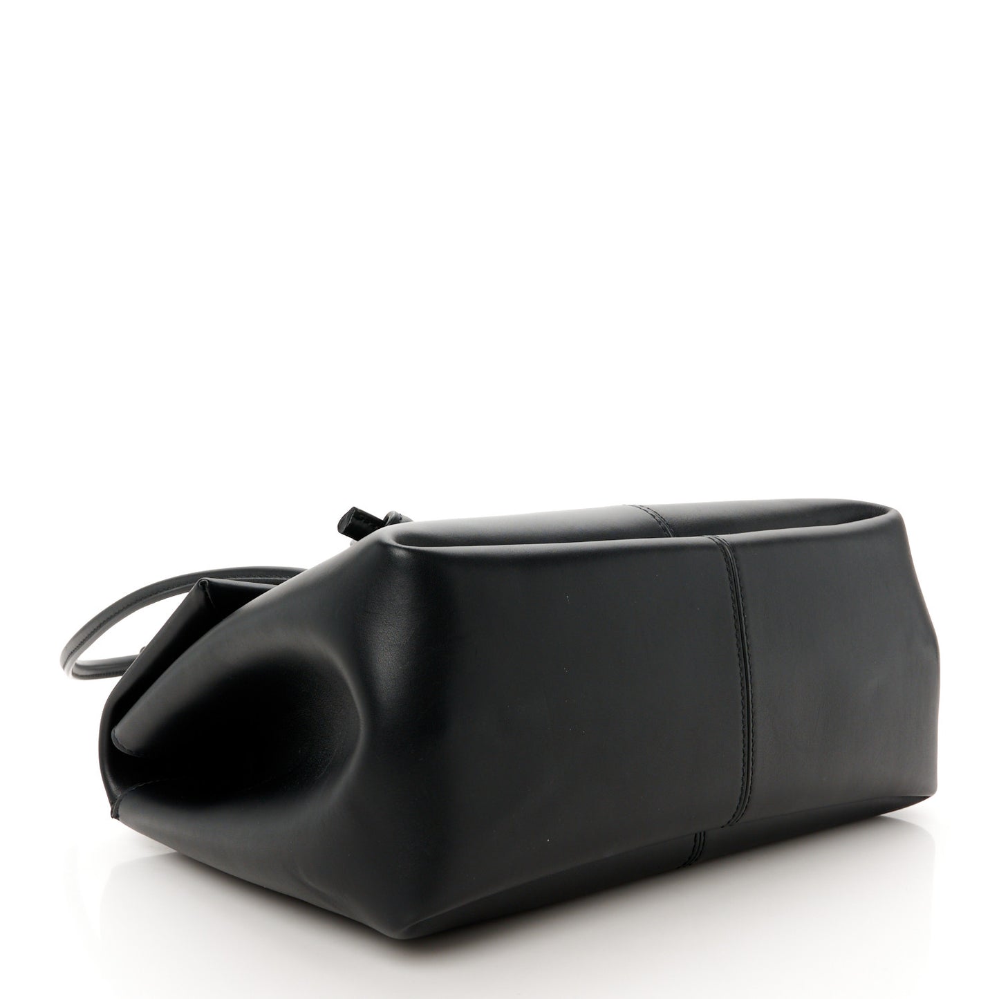 Calfskin Medium Falcon Shoulder Bag Black