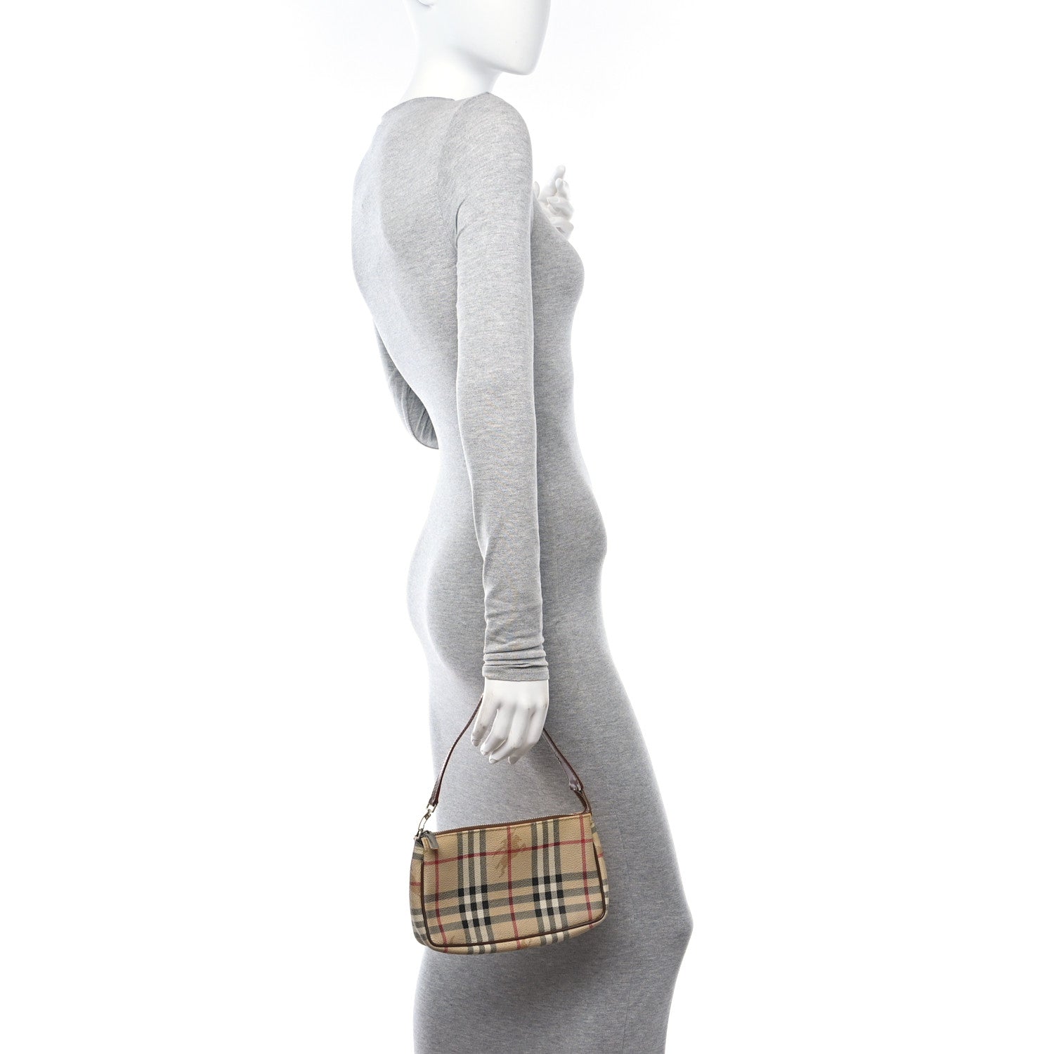 Burberry Haymarket Check Pochette Chocolate 2 of 13