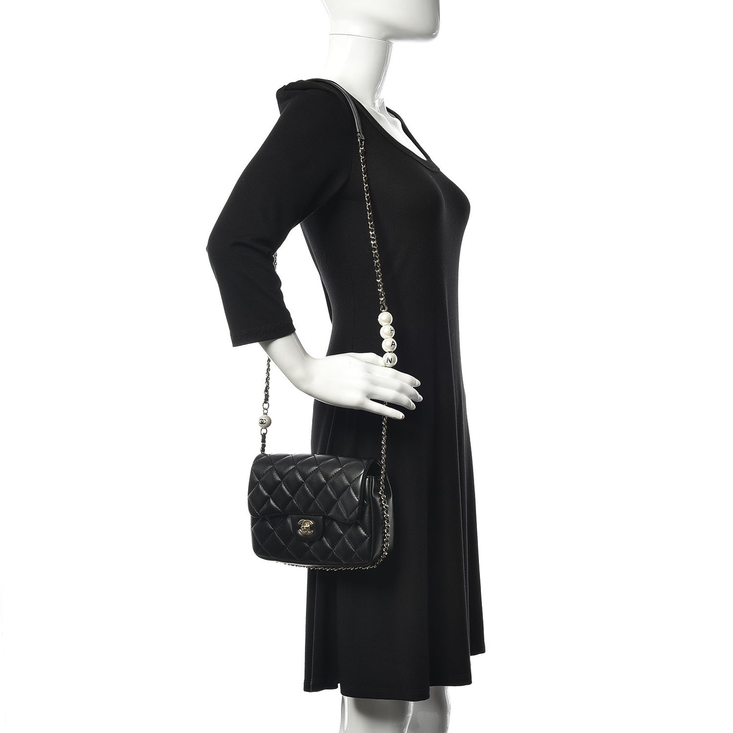 Lambskin Quilted Small My Precious Flap Black