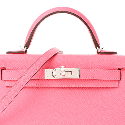 Hermes Epsom Mini Kelly Sellier 20 Rose Lipstick Rose Azalee 8 of 11