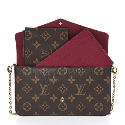 Louis Vuitton Monogram Pochette Felicie Chain Wallet Fuchsia 10 of 11