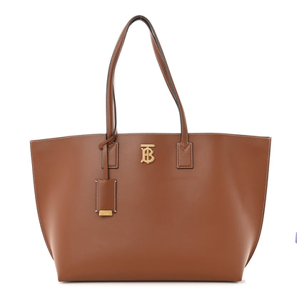 Burberry Calfskin Monogram Motif TB Medium Soft Tote Brown 1 of 11