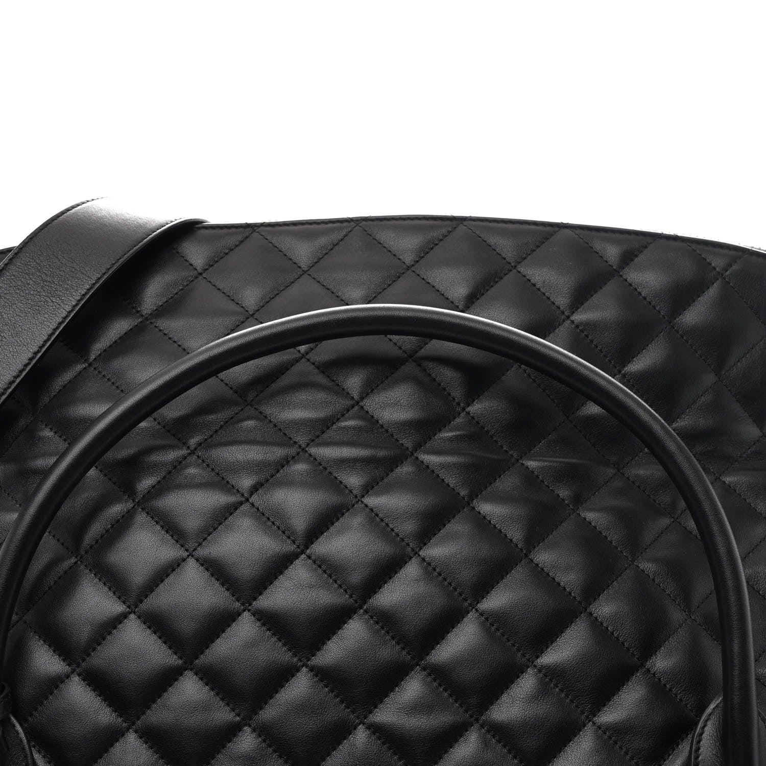 Saint Laurent Calfskin Quilted ES Giant Travel Bag Black 8 of 10