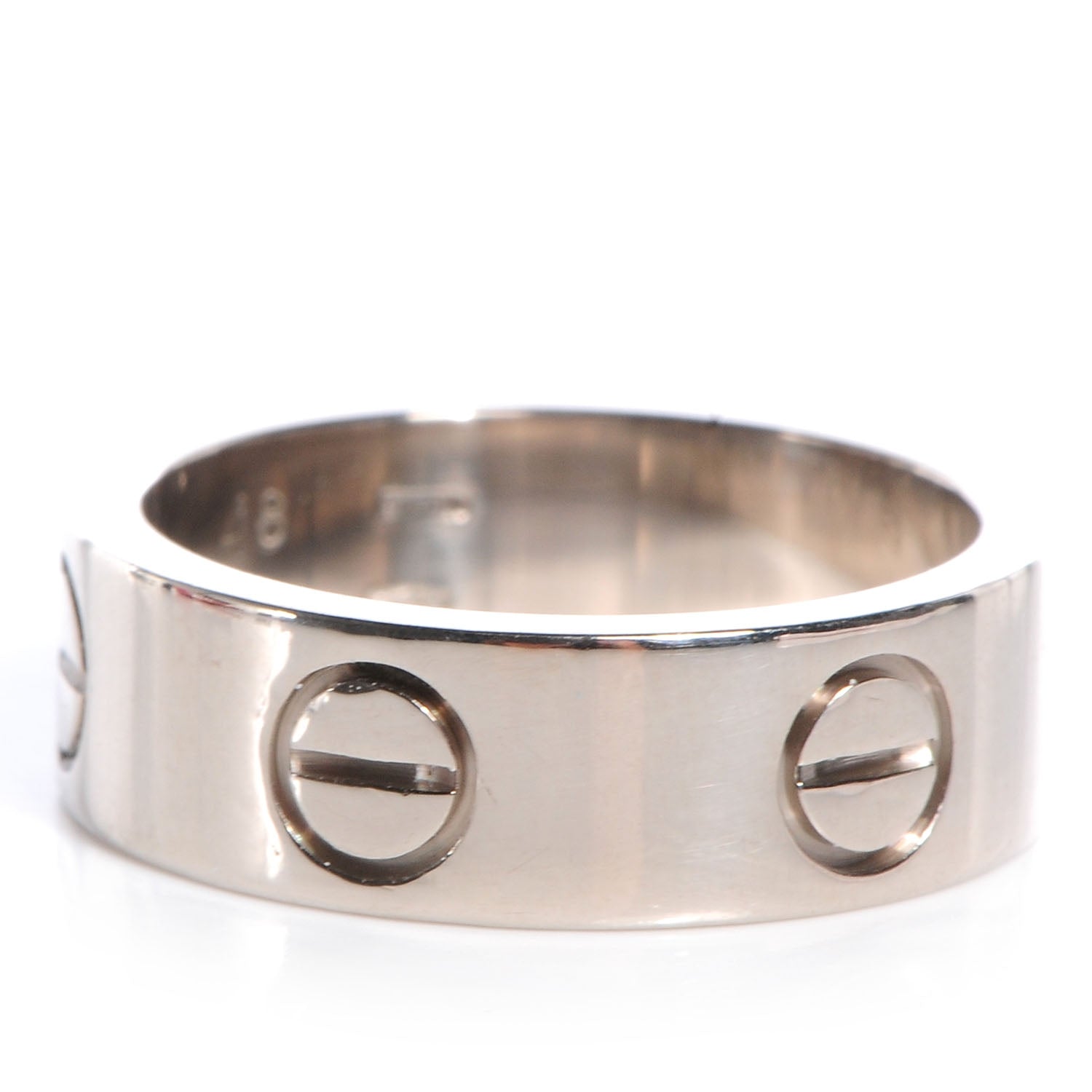 Cartier 18K White Gold 5.5mm LOVE Ring 48 4.5 4 of 5