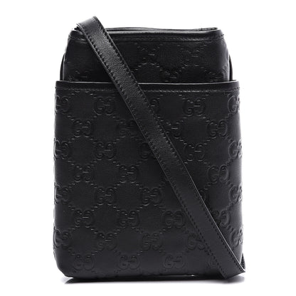 Gucci Guccissima Mini Messenger Bag Black 1 of 9