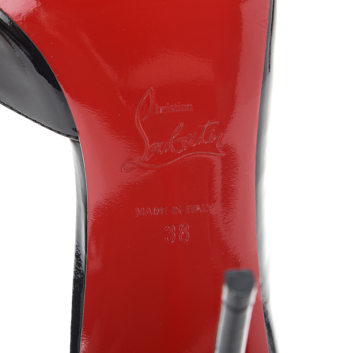 Christian Louboutin Patent Demi You 100 Pumps 38 Black 6 of 12