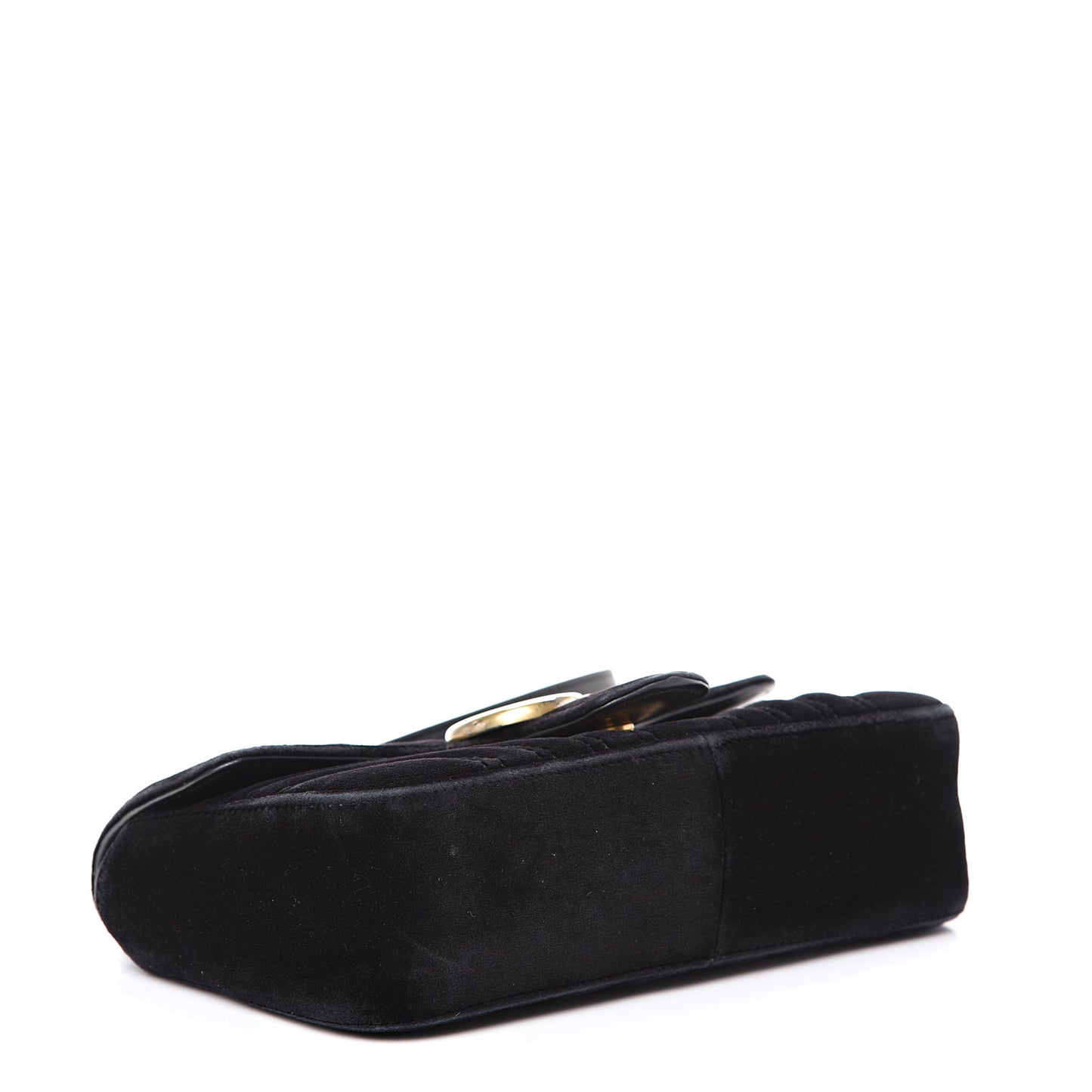 Velvet Matelasse Mini GG Marmont Shoulder Bag Black