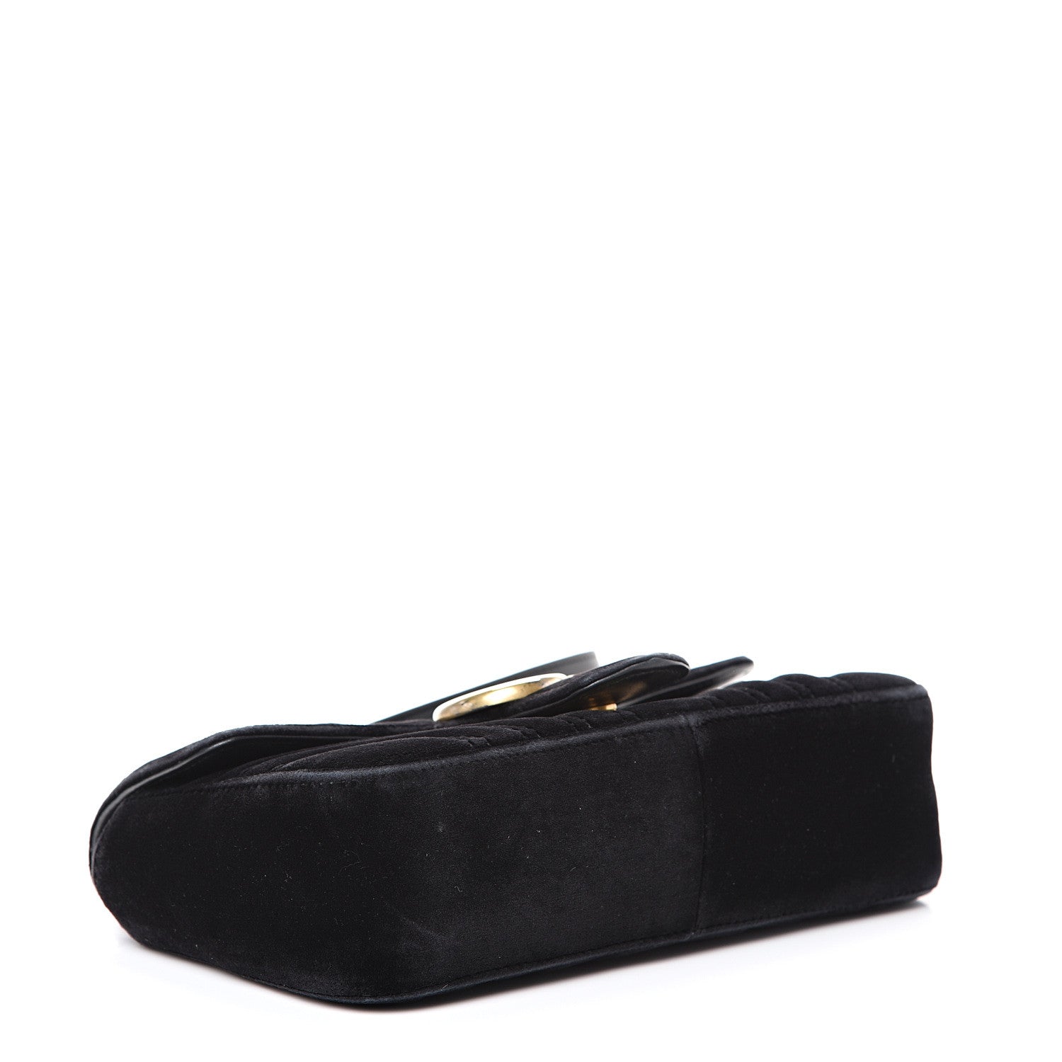 Gucci Velvet Matelasse Mini GG Marmont Shoulder Bag Black 3 of 22