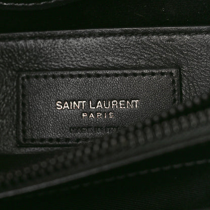 Saint Laurent Calfskin Y Quilted Monogram Monochrome Small Loulou Chain Satchel Black 6 of 8