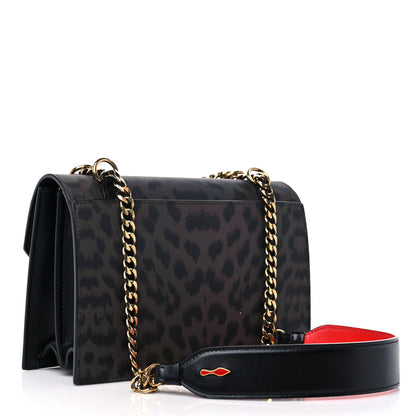 Christian Louboutin Nylon Reflex Calfskin Leopard Elisa Baguette Multicolor Black 3 of 12