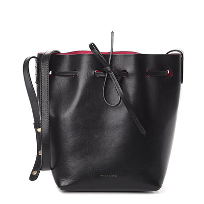 Mansur Gavriel Vegetable Tanned Calfskin Mini Bucket Bag Black 1 of 8