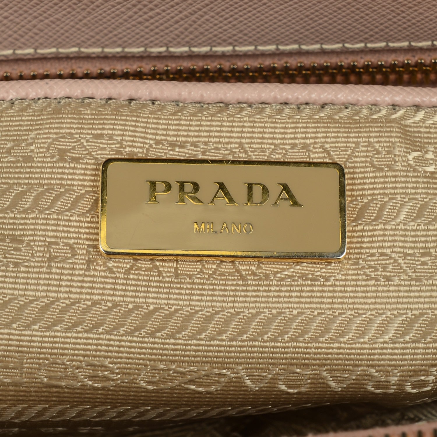 Prada Saffiano Lux Medium Double Zip Tote Cammeo 7 of 10