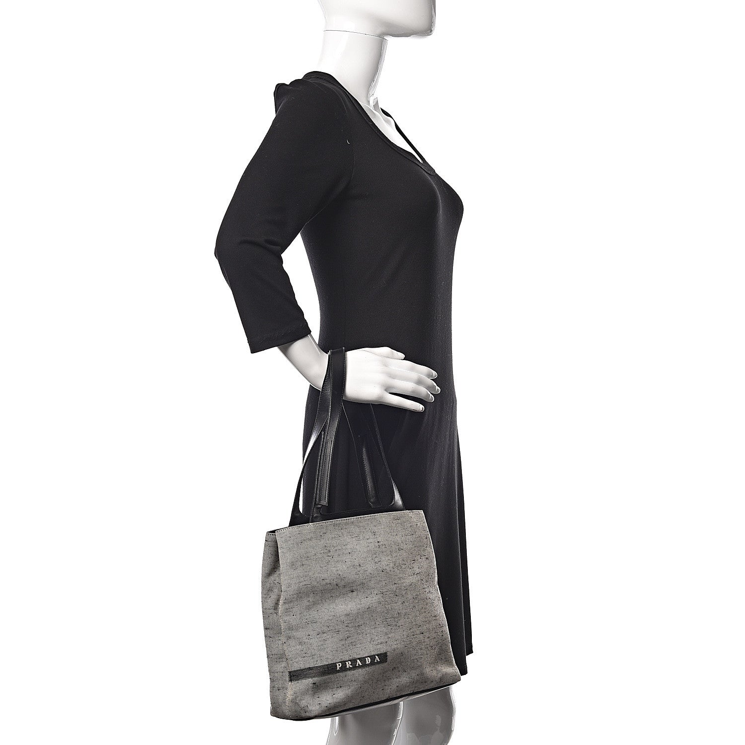 Prada Jacquard Logo Tote Black 2 of 9