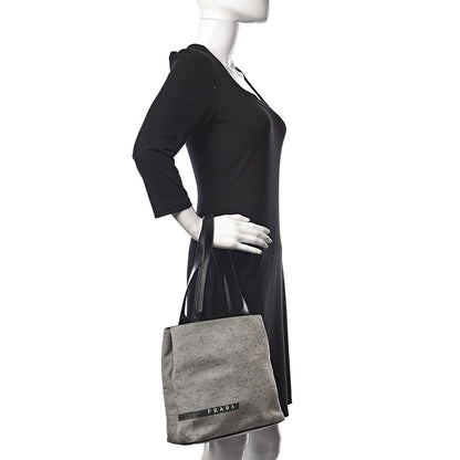 Prada Jacquard Logo Tote Black 2 of 9
