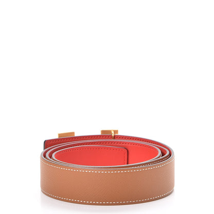 Hermes Epsom Swift 32mm H Belt 95 Gold Capucine 3 of 7