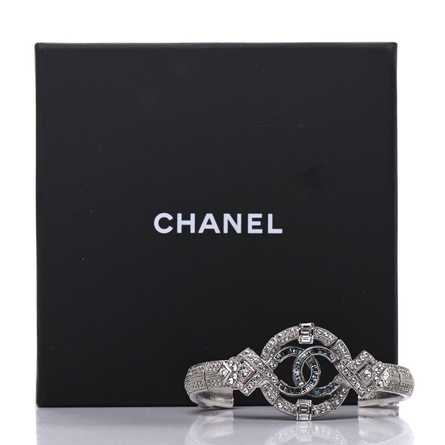 Baguette Crystal CC Bangle Blue Silver