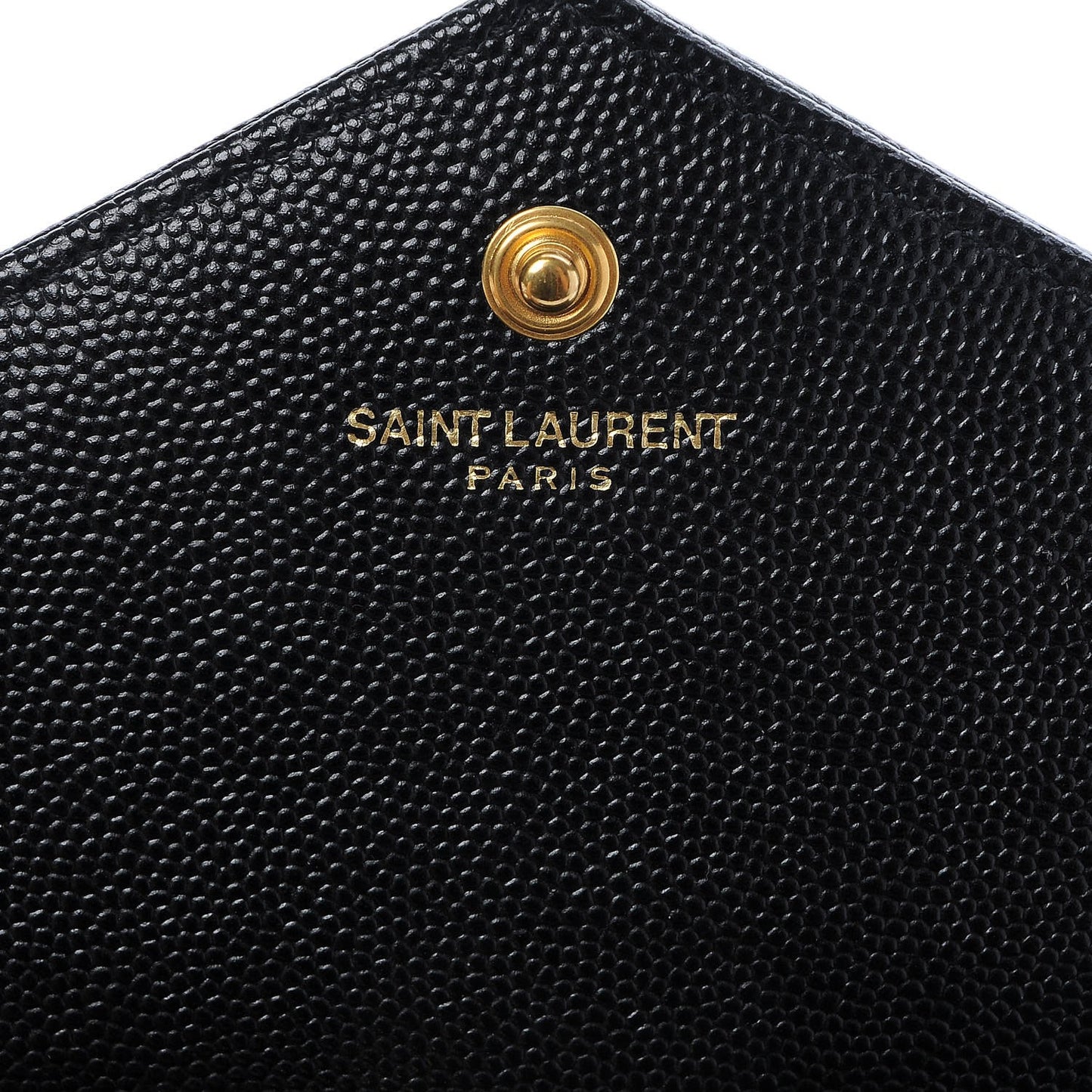 Grain De Poudre Matelasse Chevron Monogram Chain Wallet Black