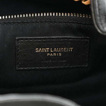 Saint Laurent Lambskin Matelasse Monogram Joe Backpack Black 6 of 12