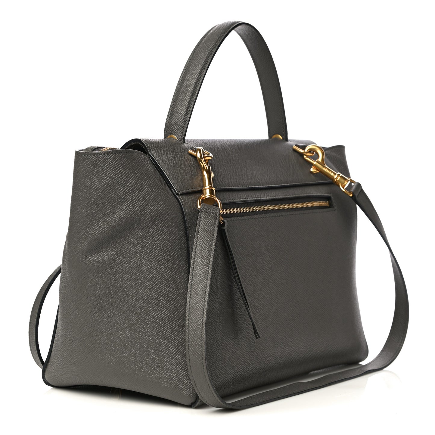 Grained Calfskin Mini Belt Bag Grey