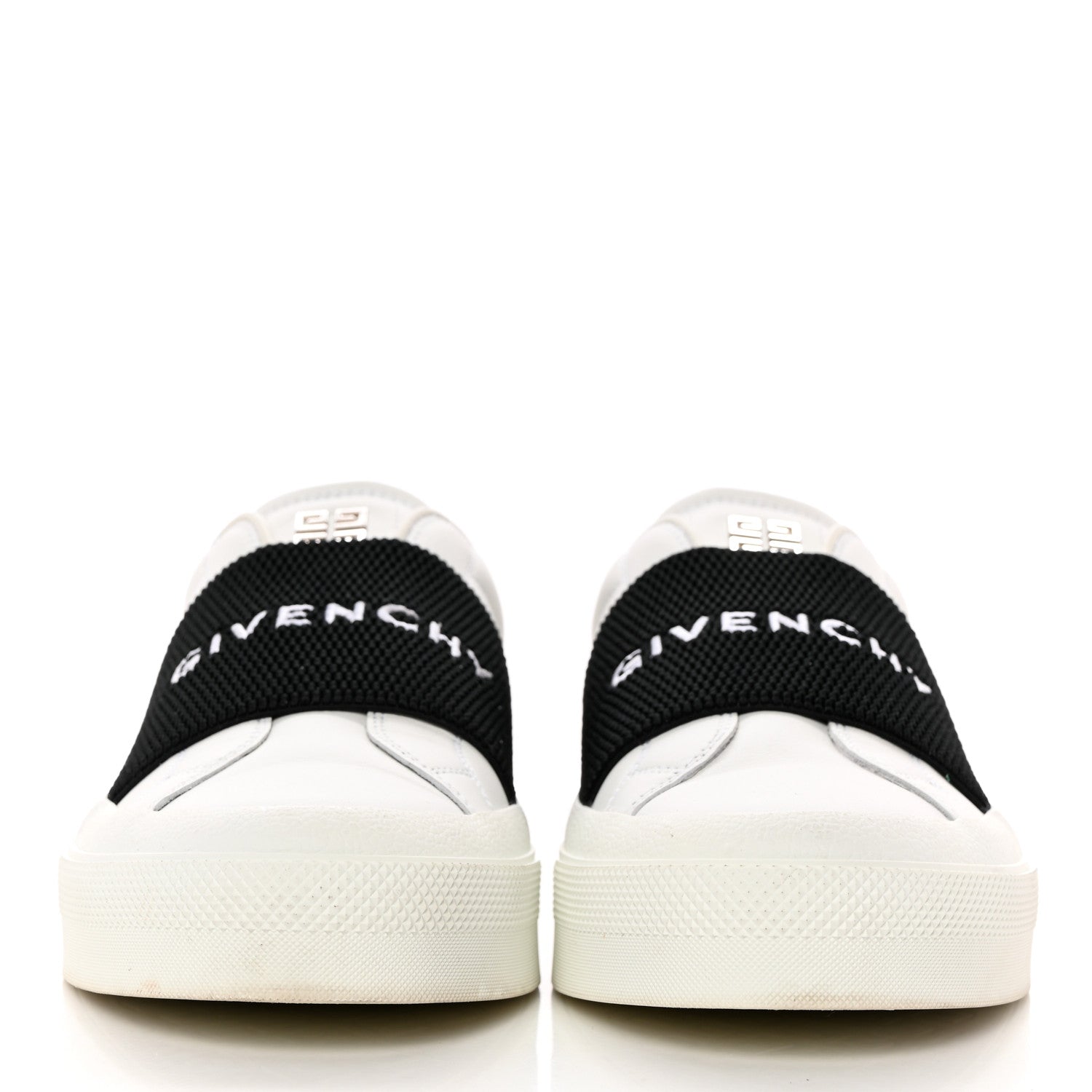 Givenchy Calfskin Band Logo Womens Urban Street Sneakers 39 White Black 2 of 19