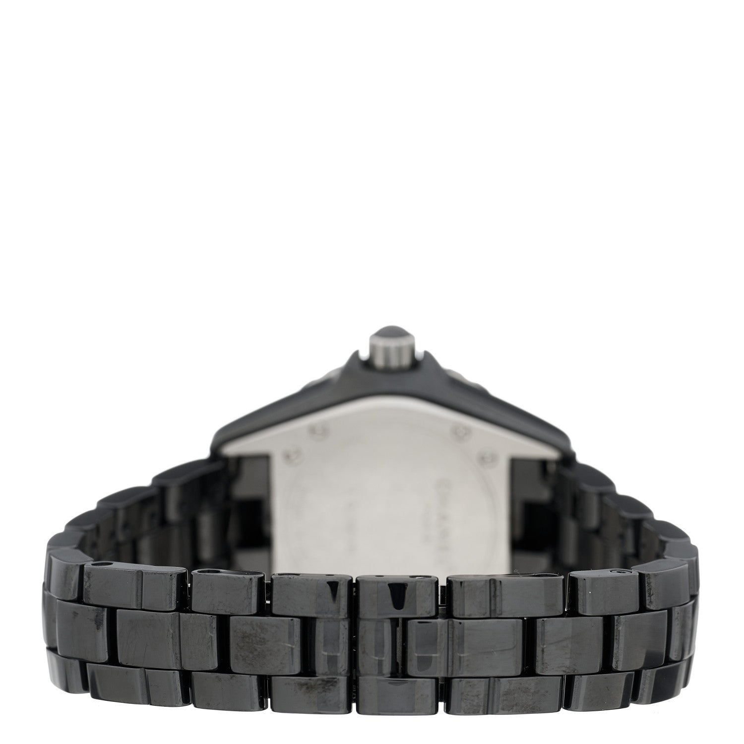 Chanel Stainless Steel Ceramic Diamond 33mm J12 Quartz Watch Black 2 of 4