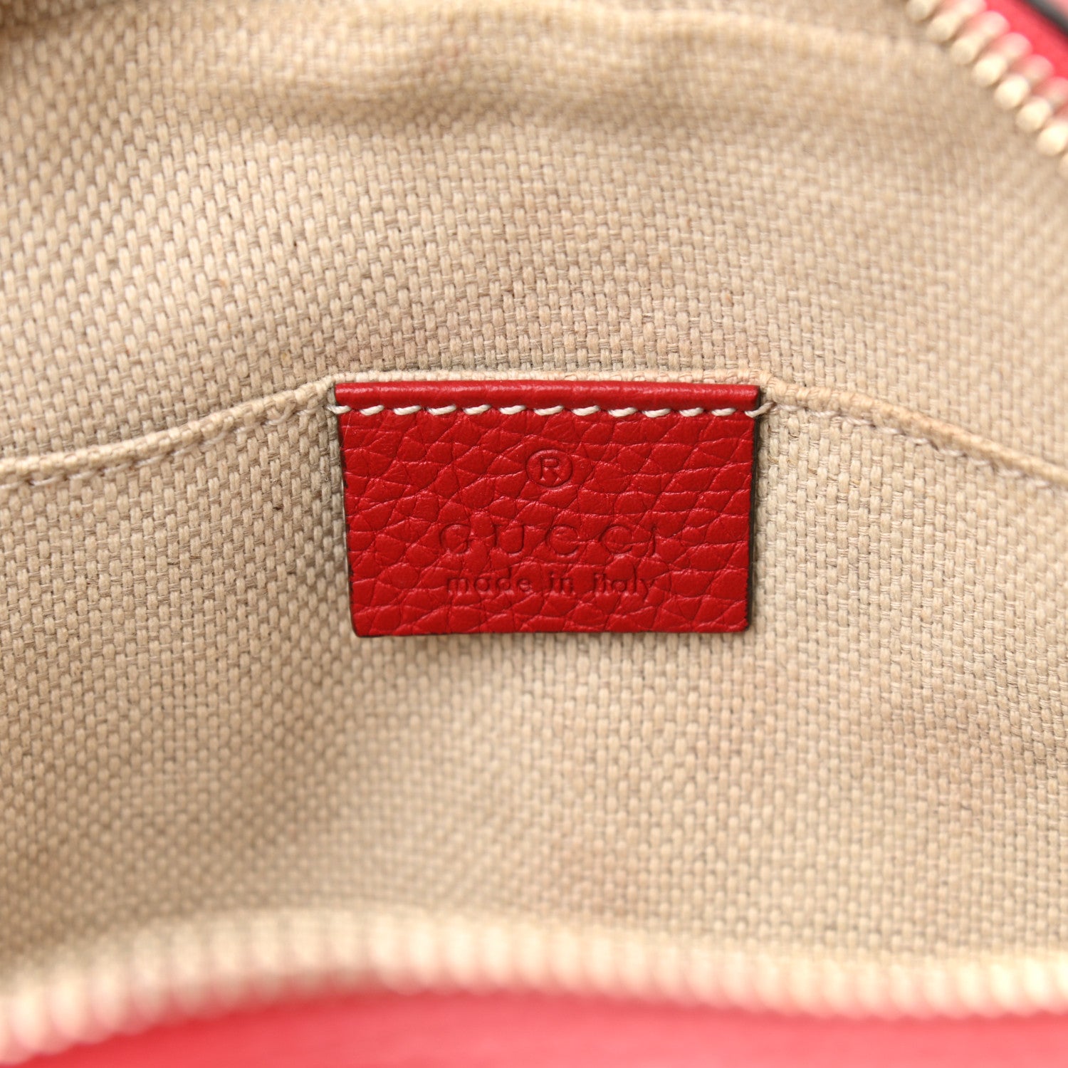 Gucci Pebbled Calfskin Small Soho Disco Bag Tabasco Red 6 of 11
