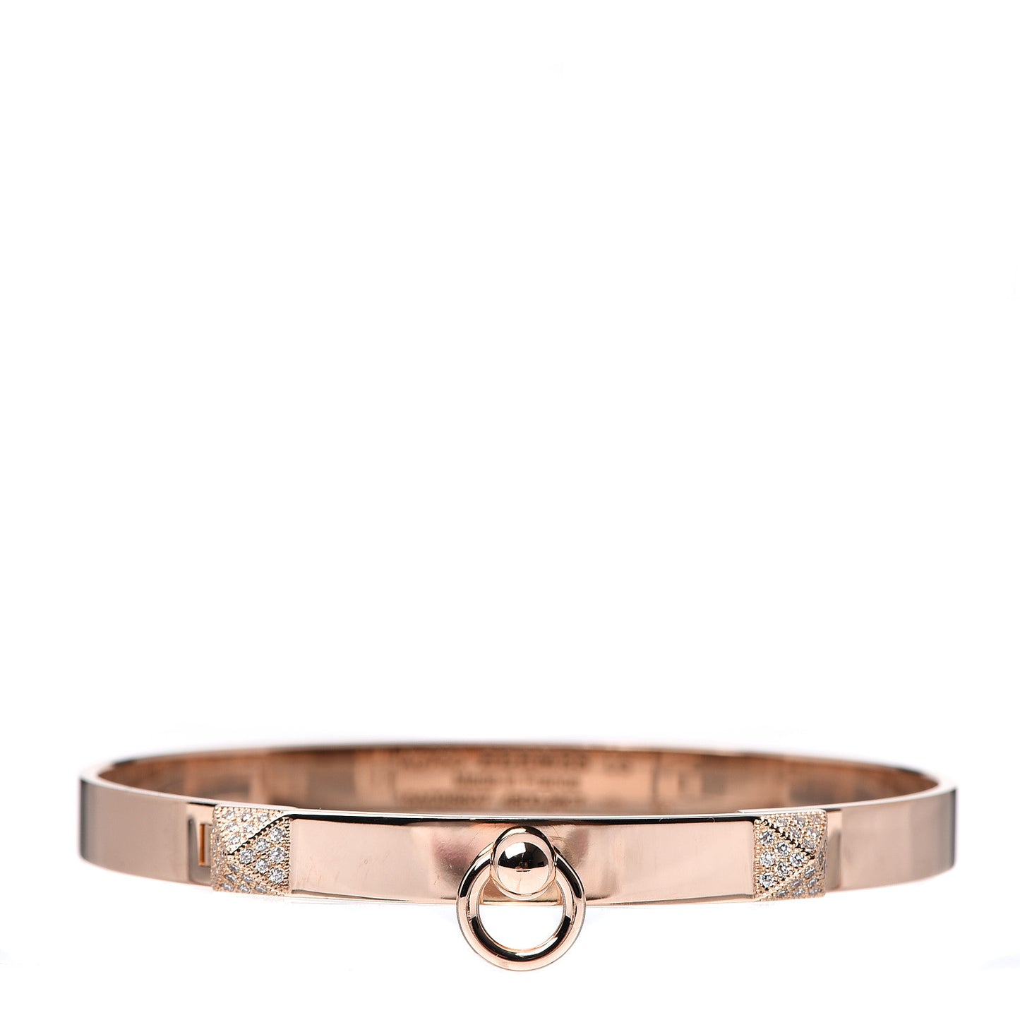 18K Rose Gold Diamond PM Collier De Chien Bracelet LG