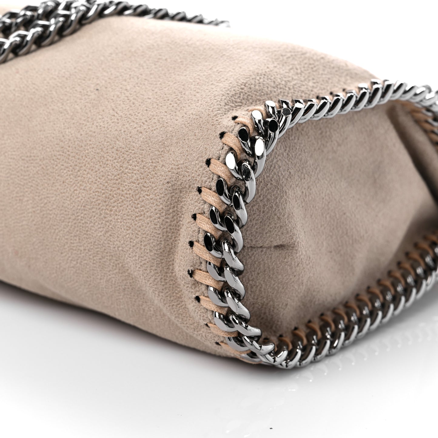 Shaggy Deer Falabella Fold Over Tote Taupe