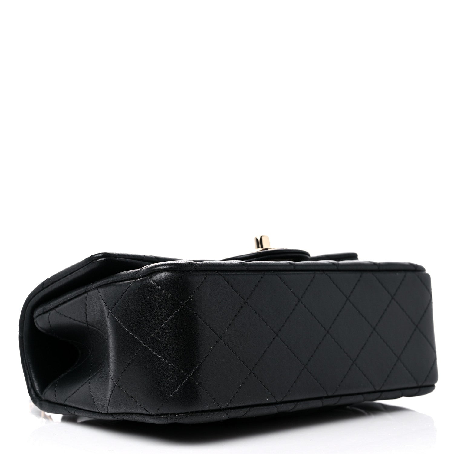 Chanel Lambskin Quilted Mini Top Handle Rectangular Flap Black 4 of 10
