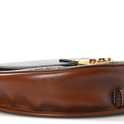 Gucci GG Supreme Monogram Calfskin Small Padlock Messenger Shoulder Bag Beige Black Cuir 9 of 10