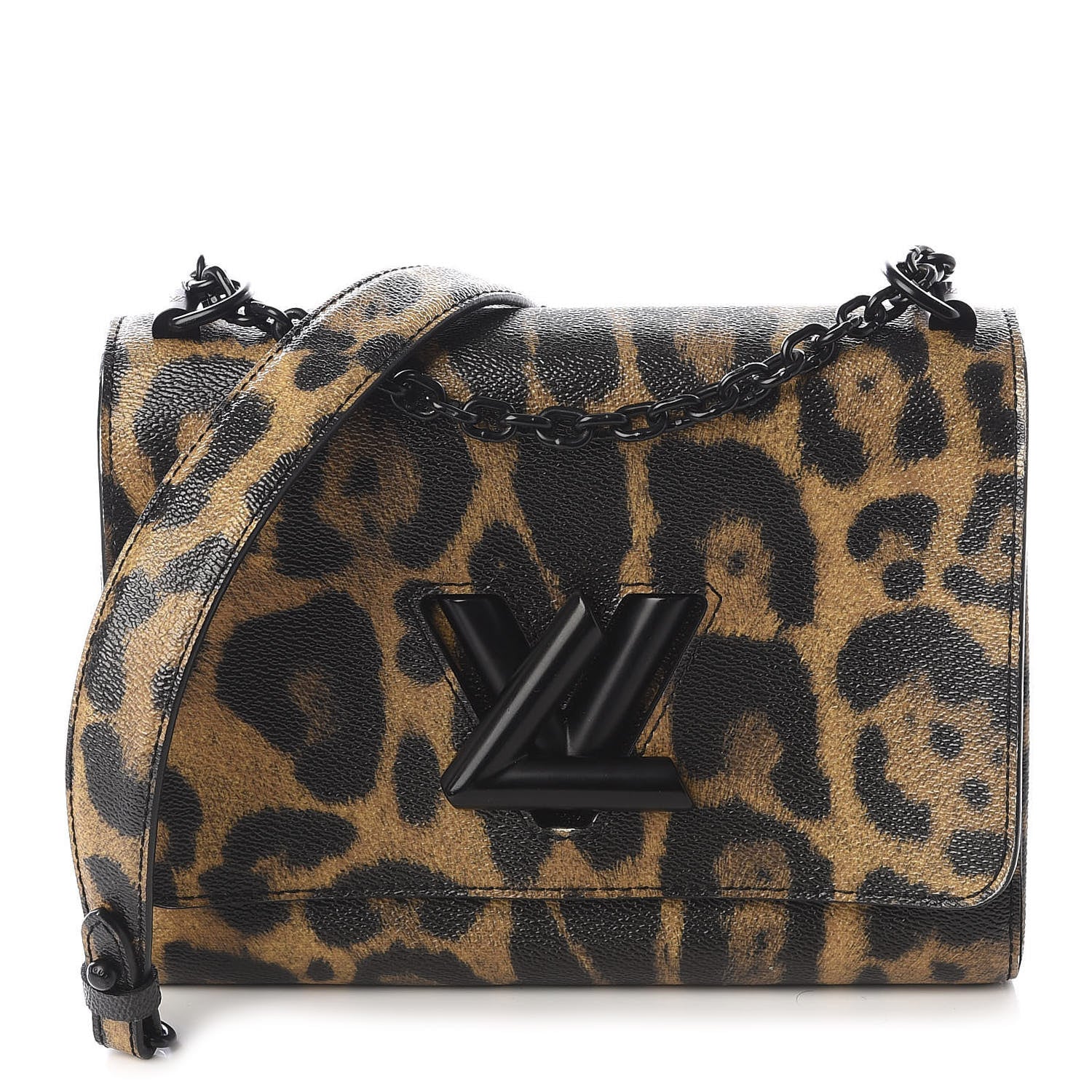 Louis Vuitton Calfskin Wild Animal Print Twist Shoulder Bag MM 1 of 8