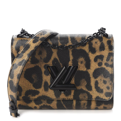 Louis Vuitton Calfskin Wild Animal Print Twist Shoulder Bag MM 1 of 8