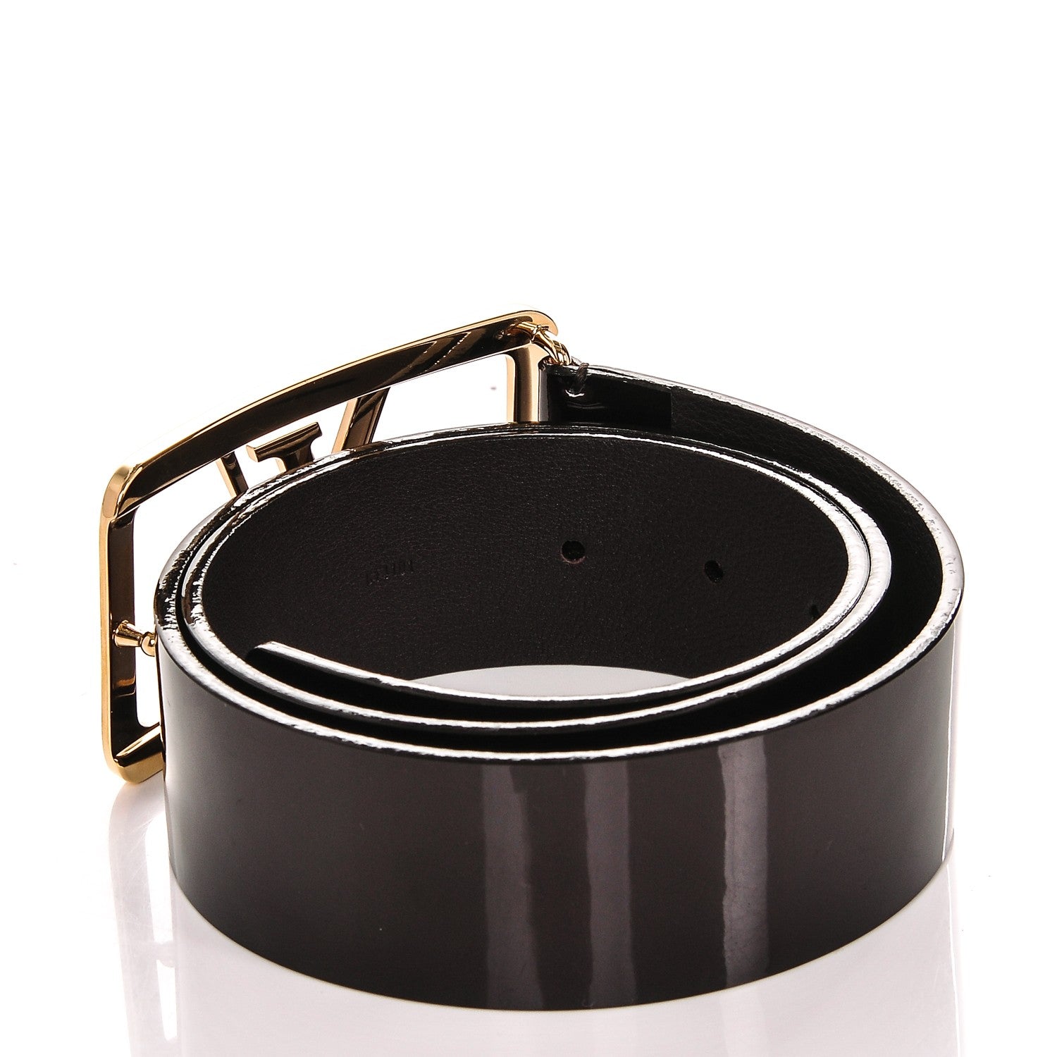 Louis Vuitton Patent LV Frame Belt 85 34 Amarante 3 of 6