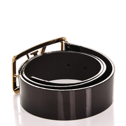 Louis Vuitton Patent LV Frame Belt 85 34 Amarante 3 of 6