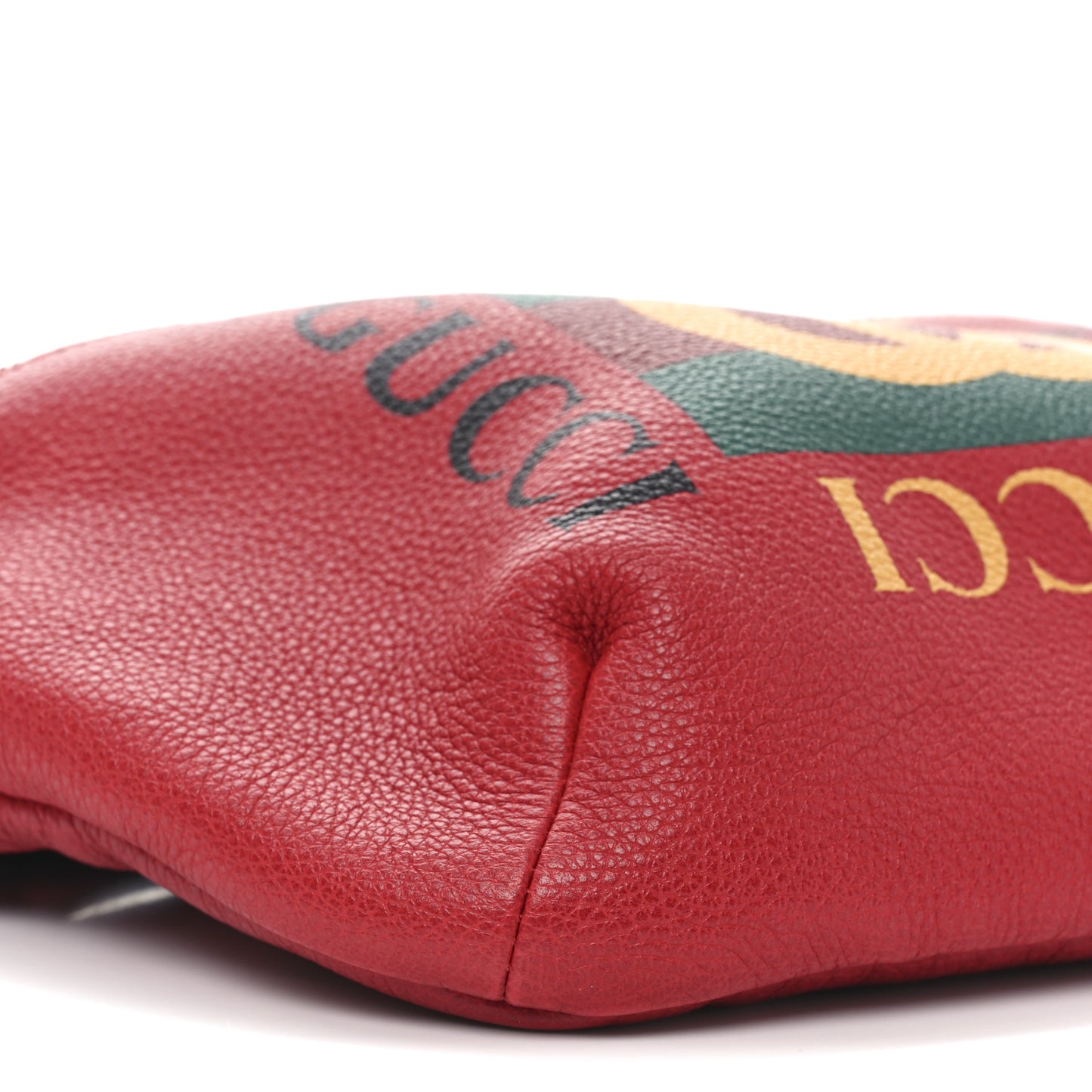 Grained Calfskin Logo Belt Bag Hibiscus Red
