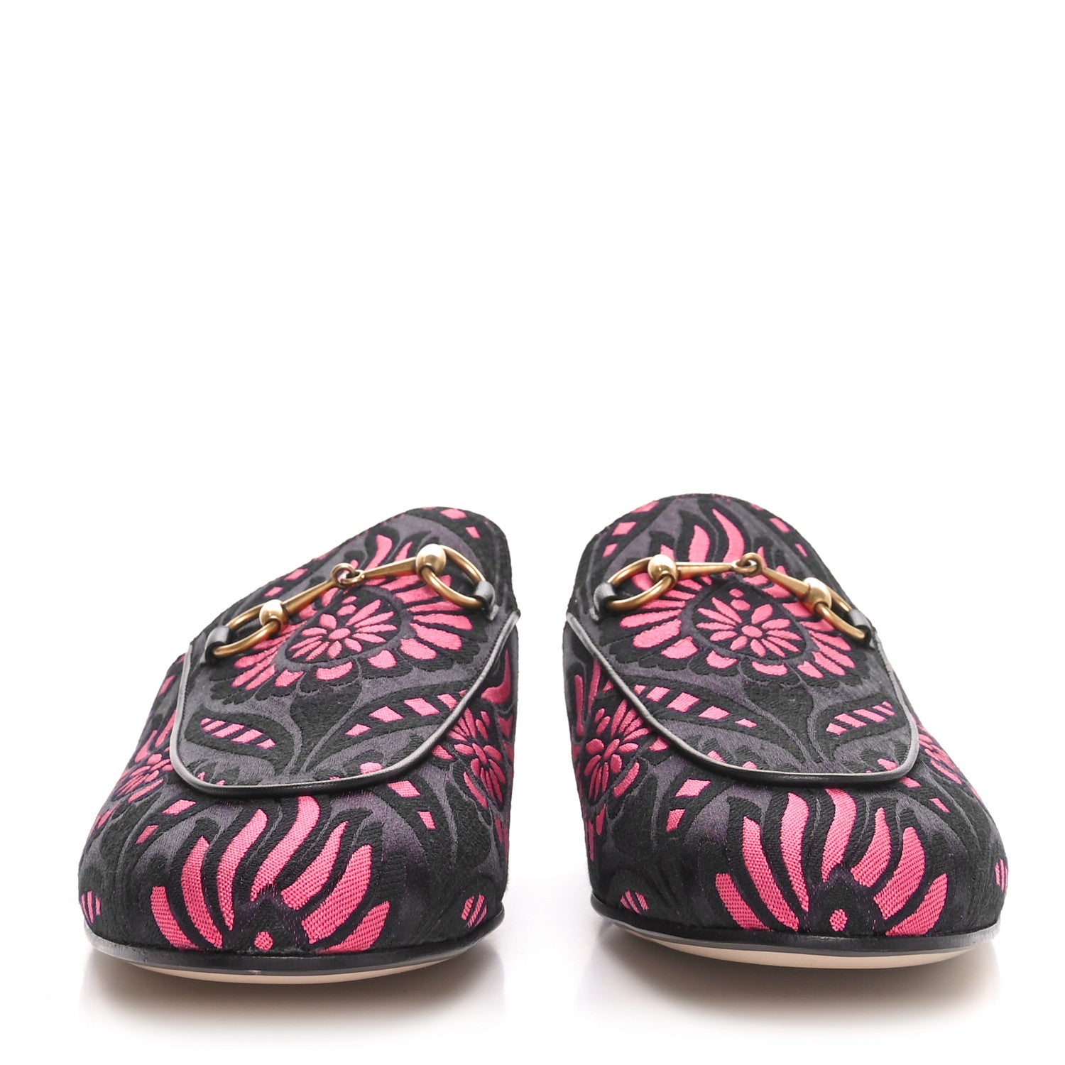 Gucci Jacquard Floral Womens Princetown Slippers 39 Pink 3 of 8