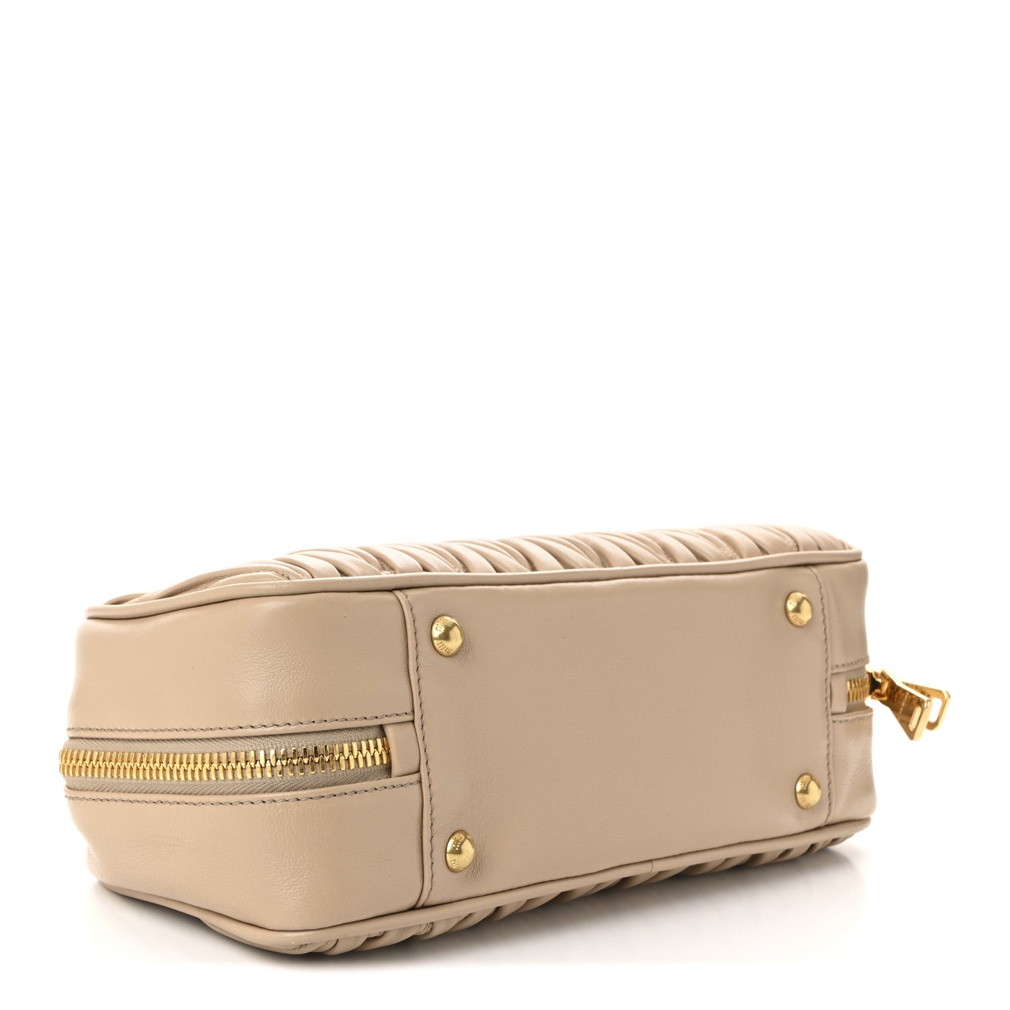 Nappa Matelasse Large Arcadie Top Handle Bag Sabbia